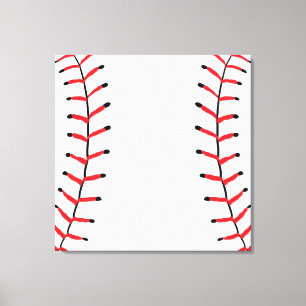 Baseball Seams Sports Style Baseball Theme Canvas Print