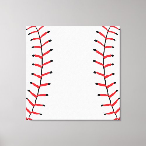 Baseball Seams Sports Style Baseball Theme Canvas Print