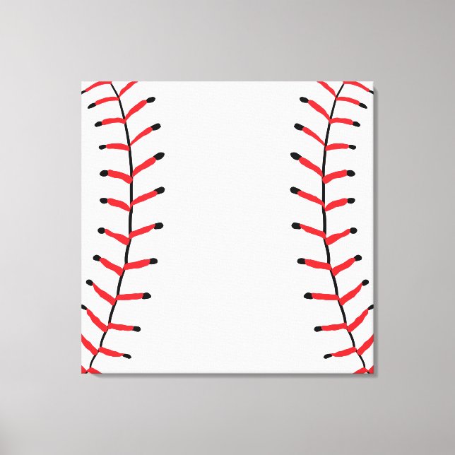 Baseball Seams Sports Style Baseball Theme Canvas Print (Front)