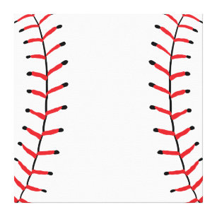 Baseball Seams Sports Style Baseball Theme Canvas Print