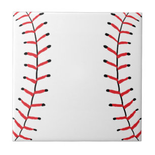 Baseball Seams Sports Style Baseball Theme Ceramic Tile