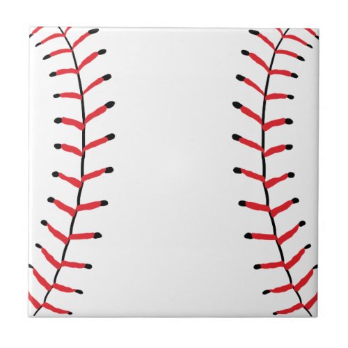 Baseball Seams Sports Style Baseball Theme Ceramic Tile