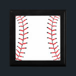 Baseball Seams Sports Style Baseball Theme Gift Box<br><div class="desc">Featuring a fun red baseball seams print design on a white background,  perfect for sports fans and baseball fans of all ages. A classic close up baseball design. Visit our other items to find more classic style fun designs from retro & antique art!</div>