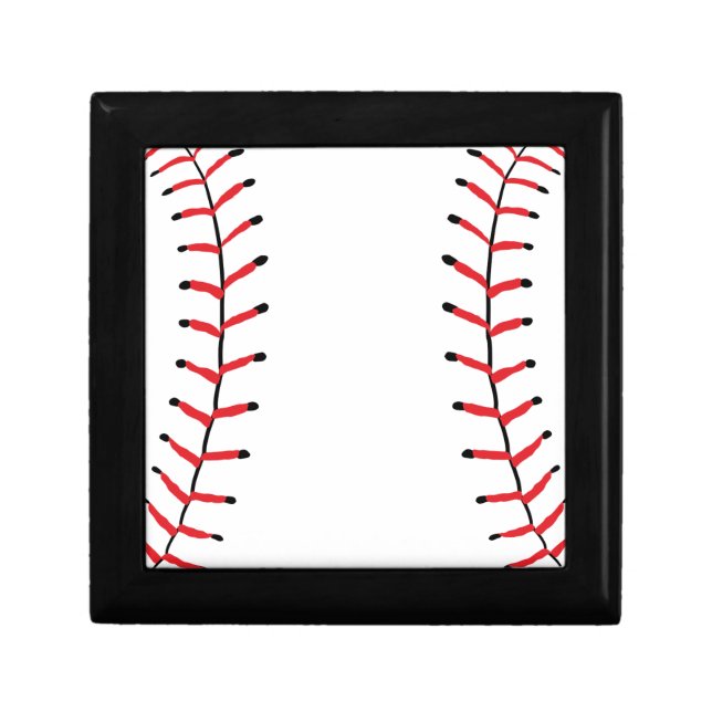 Baseball Seams Sports Style Baseball Theme Gift Box (Front)