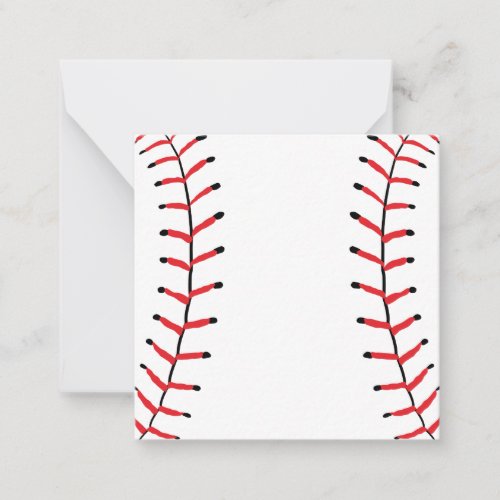 Baseball Seams Sports Style Baseball Theme Note Card