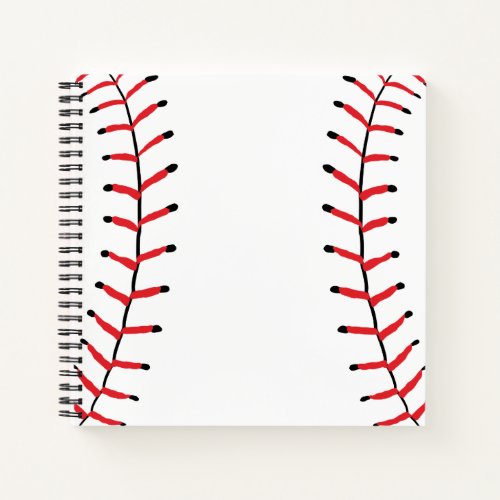 Baseball Seams Sports Style Baseball Theme Notebook