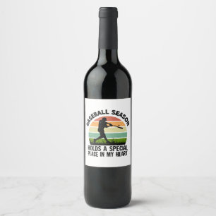 baseball season holds a special pçace in my heart wine label