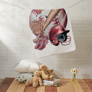 Baseball Season Men's Basic T-Shirt Baby Blanket