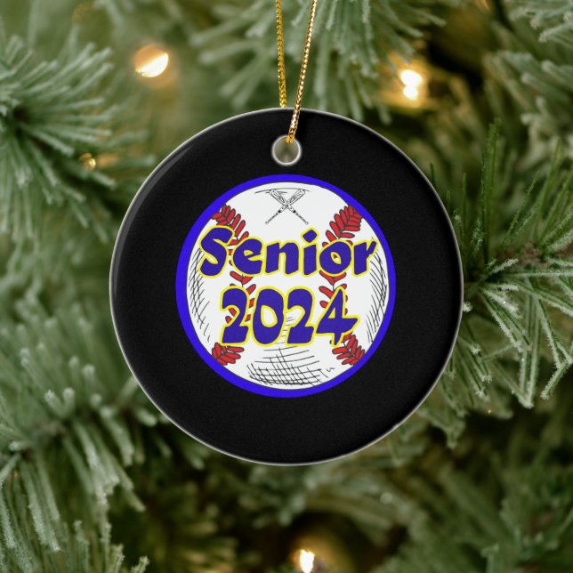 Baseball Senior Class of 2024 Ceramic Ornament (Tree)