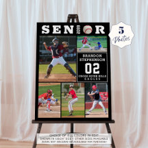 Baseball Senior Graduation 5 Photo Collage