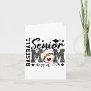 Baseball Senior Mom Cl Of 2025 Graduation Mothers Card