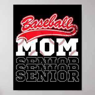 Baseball senior mom class of baseball mama mother' poster