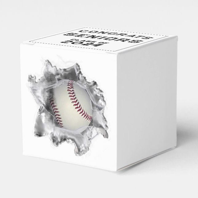 Baseball  Senior Night Graduation 2023 Favor Boxes (Front Side)