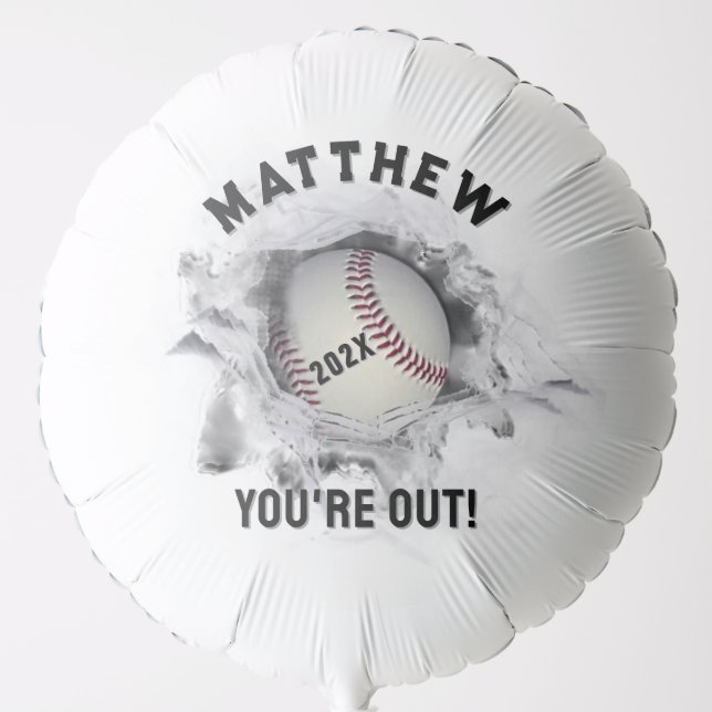 Baseball Senior Night Graduation Balloon (Front)