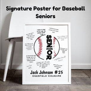 Baseball Senior Night Poster for Signatures