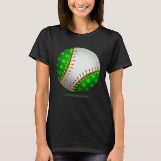 Baseball Shamrock Retro St Patricks Day Irish Spor T-Shirt