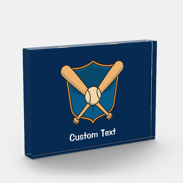 Baseball Shield Acrylic Award (Left)