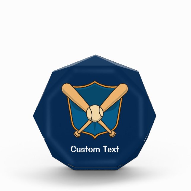 Baseball Shield Acrylic Award (Front)