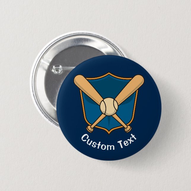 Baseball Shield Button (Front & Back)