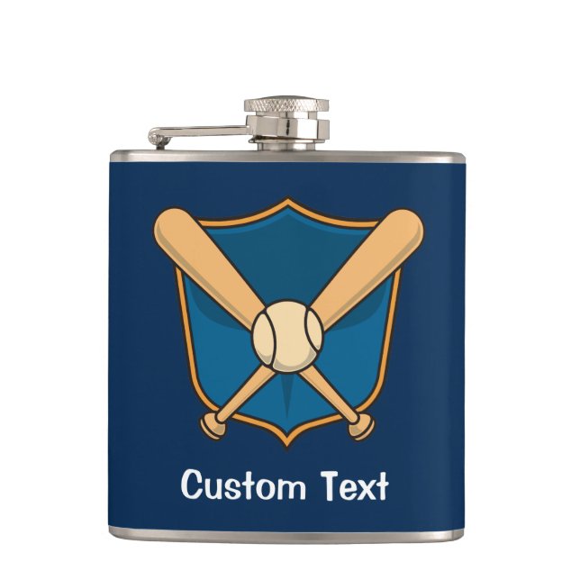 Baseball Shield Flask (Front)