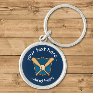 Baseball Shield Keychain