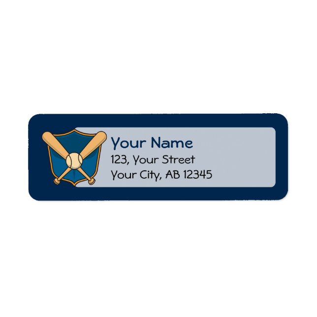 Baseball Shield Label (Front)