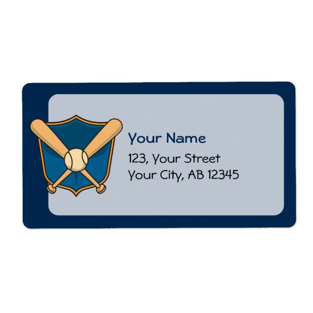 Baseball Shield Label (Front)