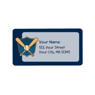 Baseball Shield Label