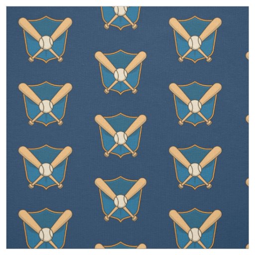 Baseball Shield Pattern Fabric