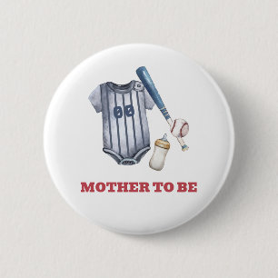 Baseball Shirt Bottle Mother To Be Baby Shower  Button