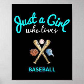 Baseball Shirt For Girls _ Kids Baseball Poster