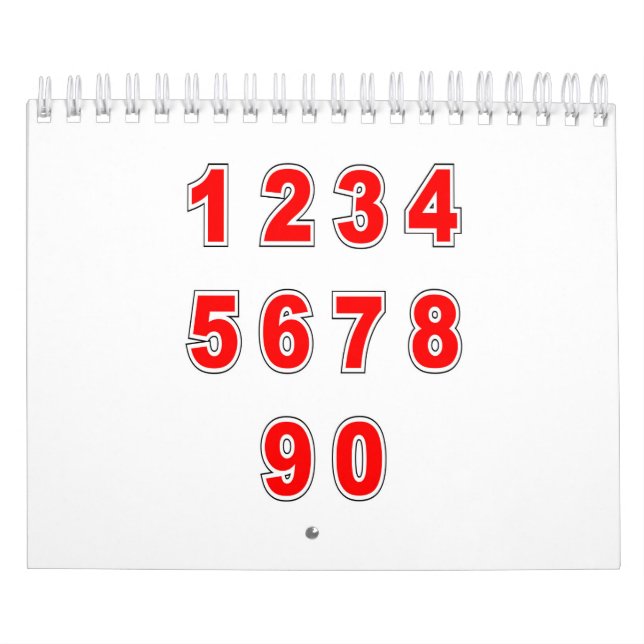 Baseball Shirt Numbers Calendar (Cover)