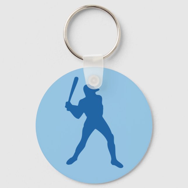 baseball silhouette keychain (Front)
