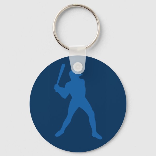 baseball silhouette keychain (Front)