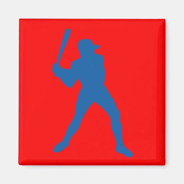 baseball silhouette magnet (Front)