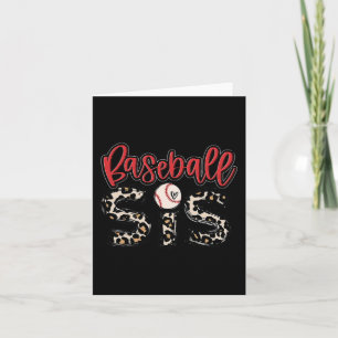 Baseball Sis Vintage Sport Lover Sister Mothers Da Card