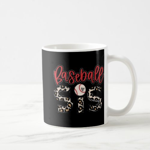 Baseball Sis Vintage Sport Lover Sister Mothers Da Coffee Mug