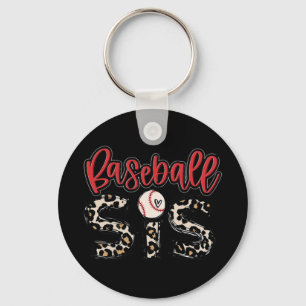 Baseball Sis Vintage Sport Lover Sister Mothers Da Keychain