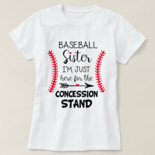 Here for the Concession Stand Shirt Baseball Shirt Gameday -  Norway