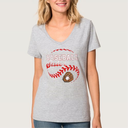 Baseball Sister Love Playing Baseball Funny  T_Shirt