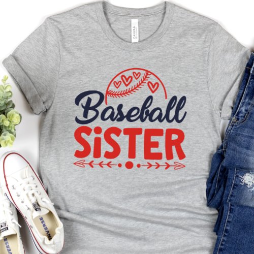 Baseball Sister Shirt Gift for Sister T_Shirt