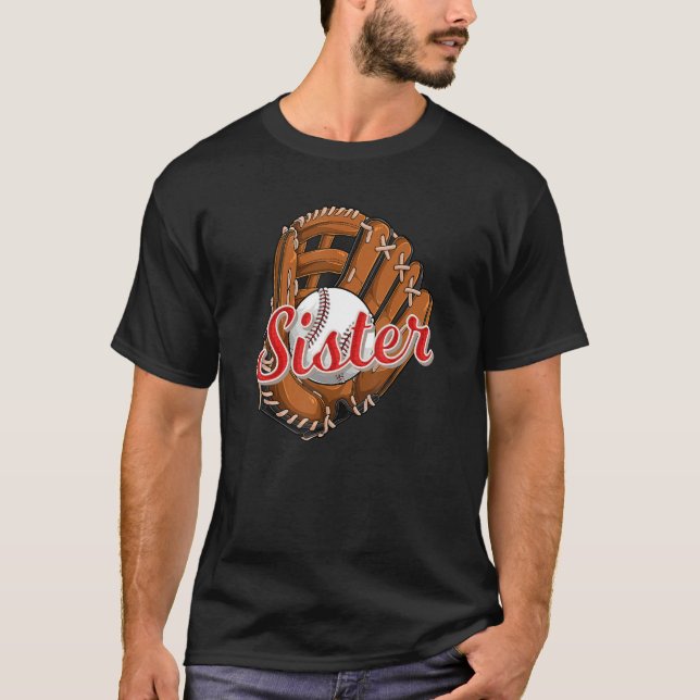 Baseball Sister  Softball Sport Player Big Sis T-Shirt (Front)