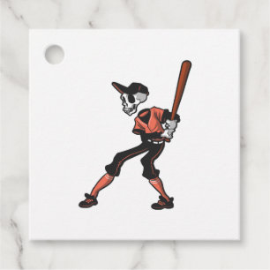 baseball skeleton design for baseball players favor tags