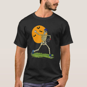Baseball Skeleton Halloween Men Boys Baseball Hall T-Shirt