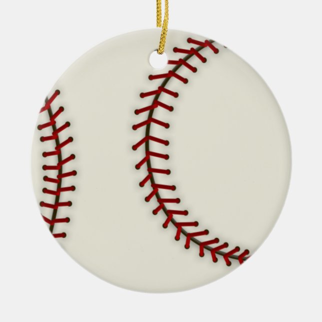 Baseball-Sky Ceramic Ornament (Front)