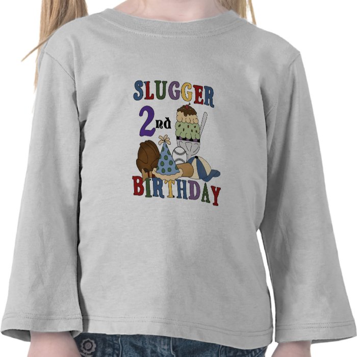 Baseball Slugger 2nd Birthday tshirts and Gifts
