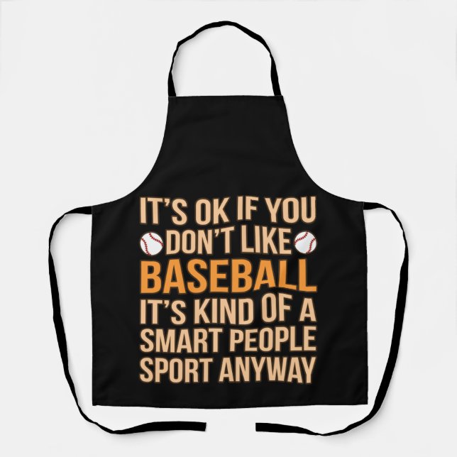 Baseball Smart People Sport Player Lover Coach Gra Apron (Front)