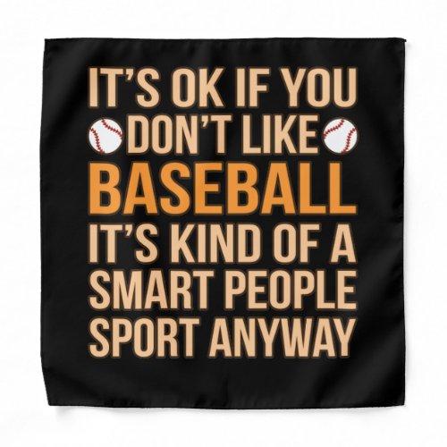 Baseball Smart People Sport Player Lover Coach Gra Bandana