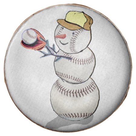 Baseball Snowman Chocolate Covered Oreo