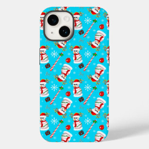 Baseball Snowman Christmas Celebration Pattern Case-Mate iPhone 14 Case